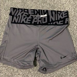 gray nike pros